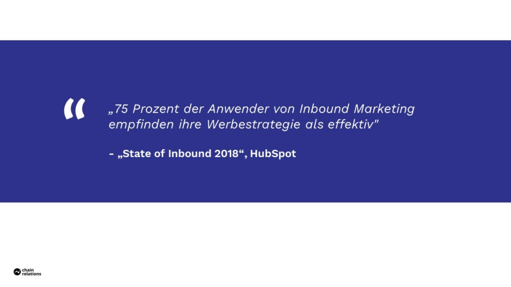 Statistik über Inbound Marketing.
